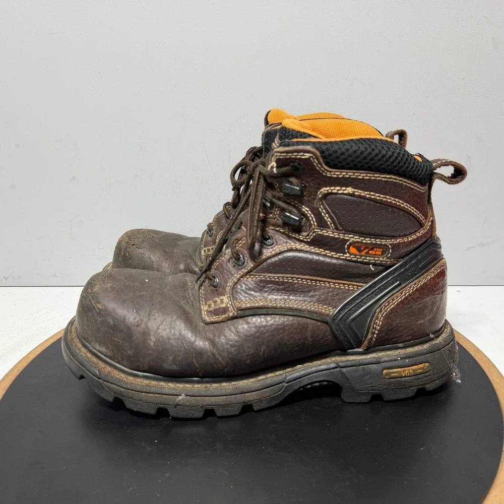Thorogood Gen Flex Work Boots Men 8 Brown Composite Safety Toe Leather Workwear